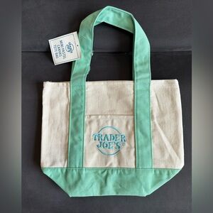 Trader Joe's LIMITED EDITION
Mini Pastel GREEN Canvas Tote
Bag 2026